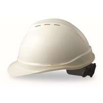 MSA V-Gard500 PE带透气孔帽壳,一指键帽衬，针织布吸汗带, C型下颏带，蓝色 10146568